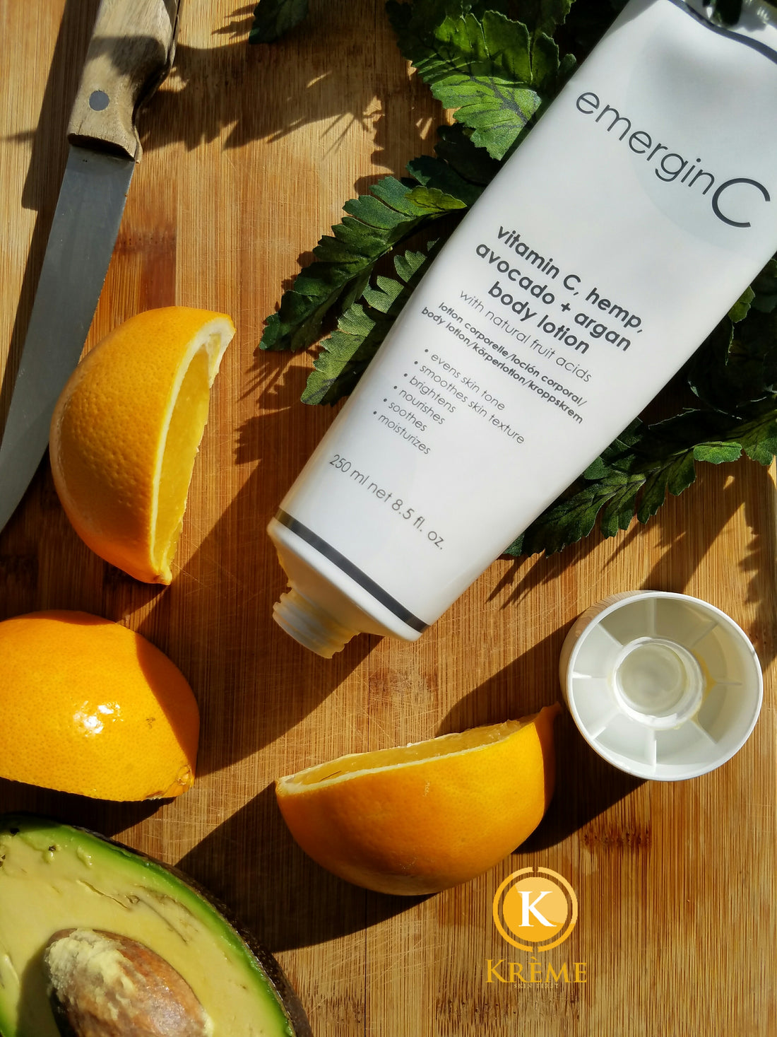 EMERGINC VITAMIN C, HEMP, AVOCADO + ARGAN BODY LOTION