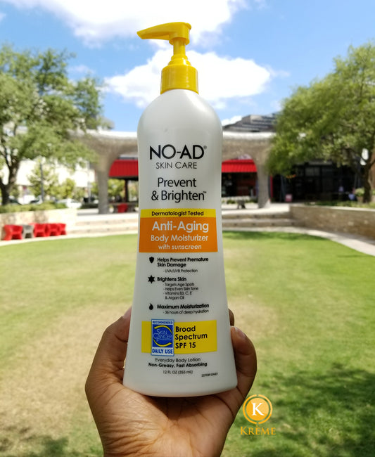 NO-AD SKINCARE PREVENT &BRIGHTEN ANTI-AGING BODY MOISTURIZER WITH SUNSCREEN