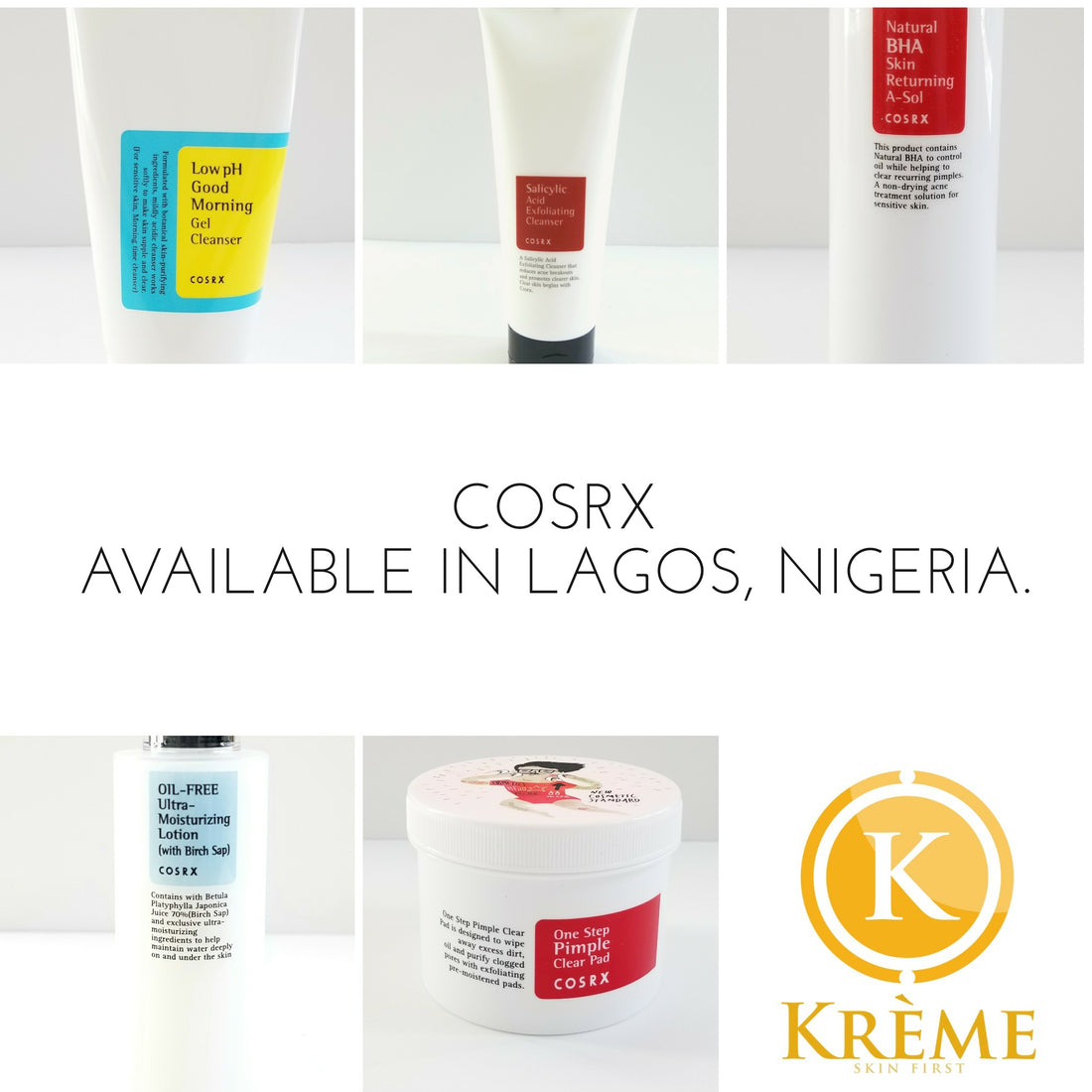 COSRX AVAILABLE IN LAGOS,NIGERIA